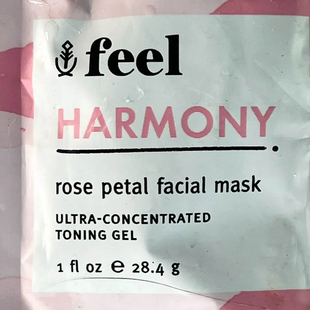 Feel Harmony Rose Petal Facial Mask Concentrate Toning Gel 1ct 1oz 28.4g New
